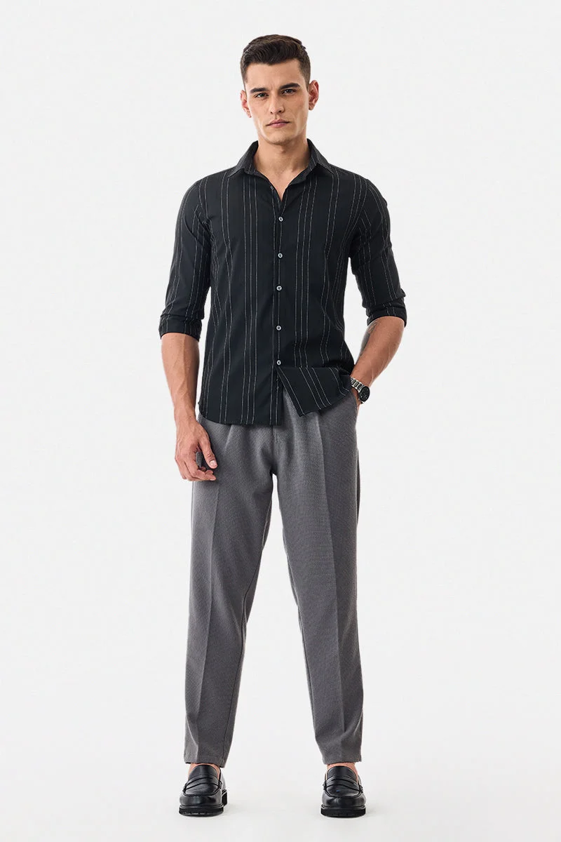 SNITCH Textured Stretch Trousers